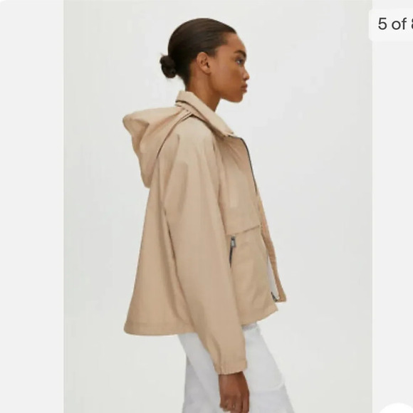 Babaton Women's Raindrop Tuscan Olive Short Anorak Jacket Size M - Picture 10 of 12